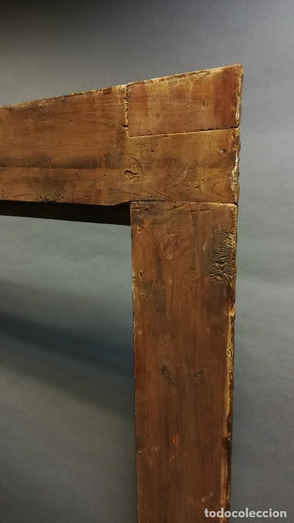 Antig&uuml;edades: MARCO ANTIGUO GRANATE Y DORADO CON PAN DE ORO - Foto 17