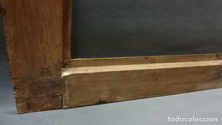 Antig&uuml;edades: MARCO ANTIGUO GRANATE Y DORADO CON PAN DE ORO - Foto 19