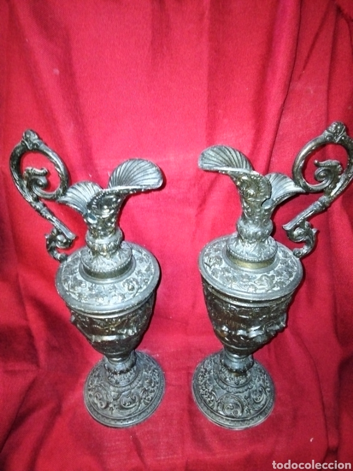 Antig&uuml;edades: PAREJA DE JARRONES CON RELIEVES - Foto 4