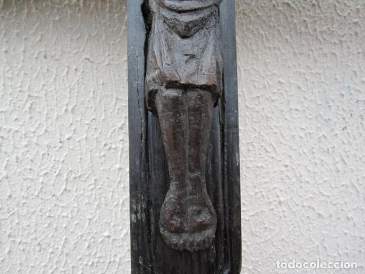 Antig&uuml;edades: Jesus crucificado, madera tallada - Foto 5