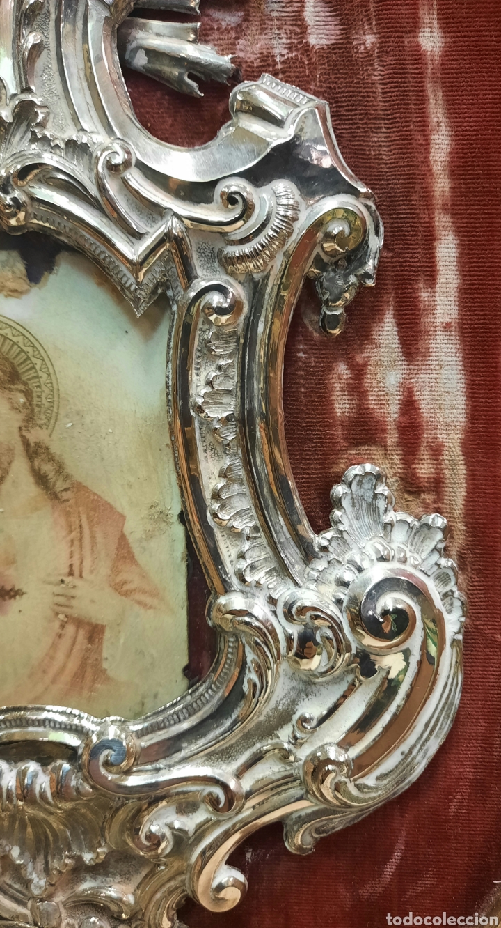 Antig&uuml;edades: Benditera de plata siglo XIX - Foto 6