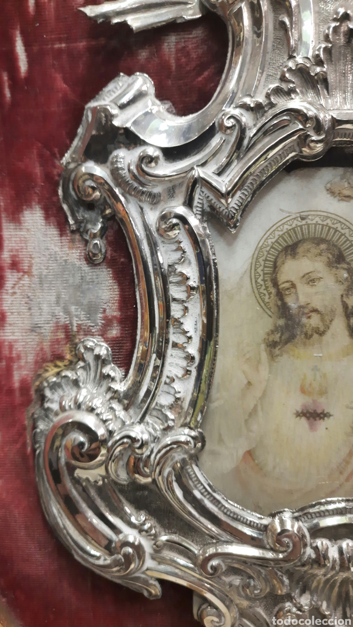 Antig&uuml;edades: Benditera de plata siglo XIX - Foto 5