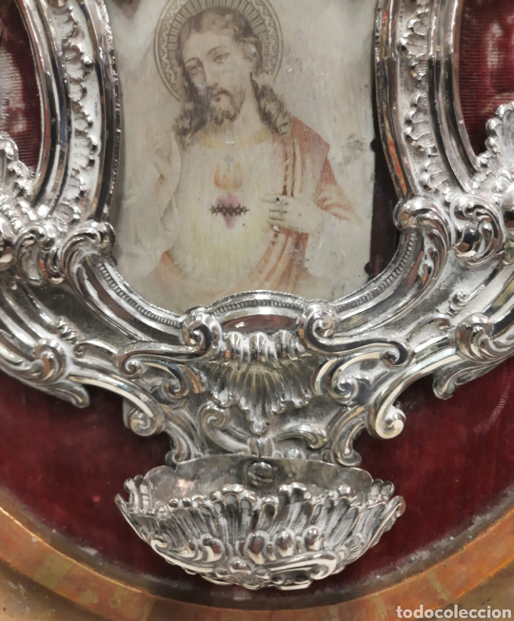 Antig&uuml;edades: Benditera de plata siglo XIX - Foto 4