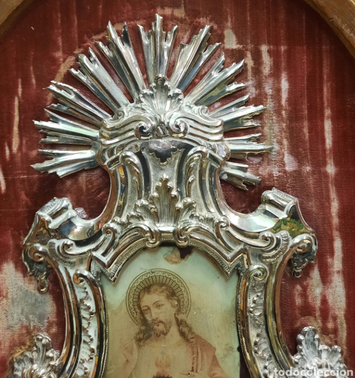 Antig&uuml;edades: Benditera de plata siglo XIX - Foto 3