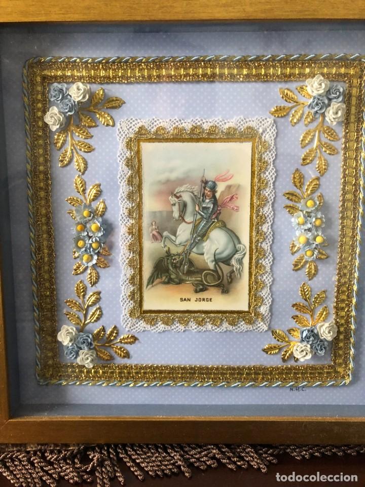 Antig&uuml;edades: CUADRO TIPO RELICARIO SAN JORGE - Foto 1