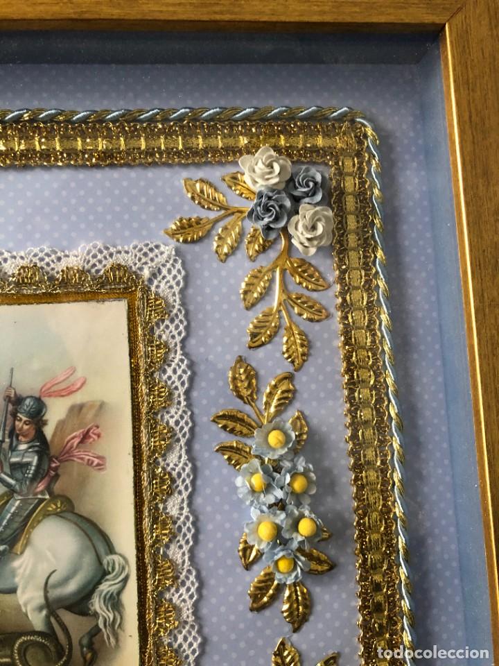 Antig&uuml;edades: CUADRO TIPO RELICARIO SAN JORGE - Foto 2