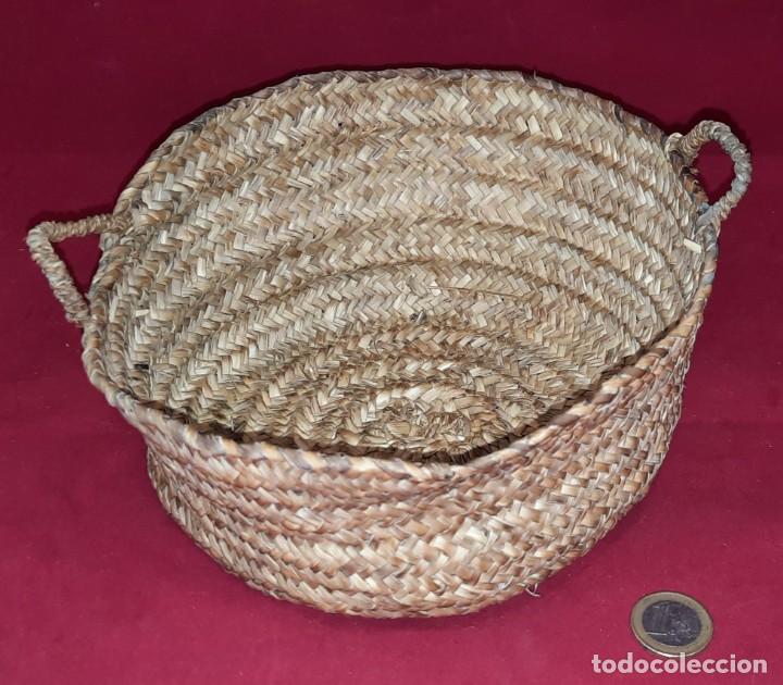 Antig&uuml;edades: ANTIGUA CESTA DE ESPARTO - Foto 2