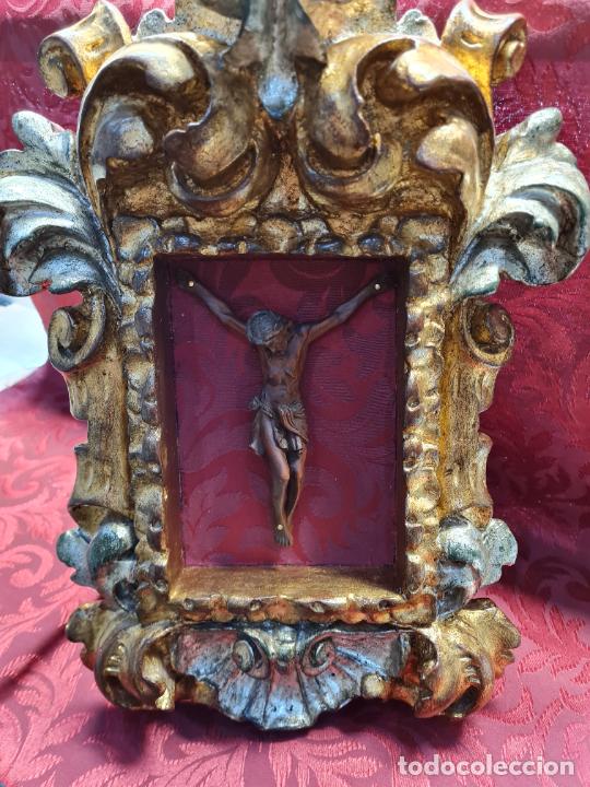 Antig&uuml;edades: RETABLO CRUCIFICADO DE SOBREMESA - Foto 4