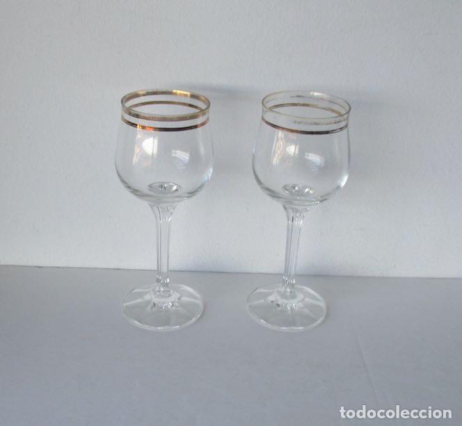 Antig&uuml;edades: DOS COPAS EN CRISTAL PARA VINO - Foto 1
