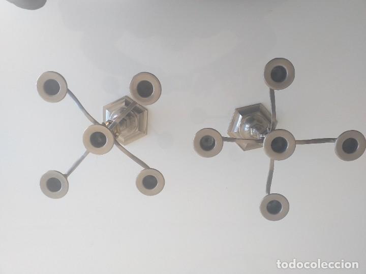 Antig&uuml;edades: Pareja de candelabros de cinco luces. - Foto 2