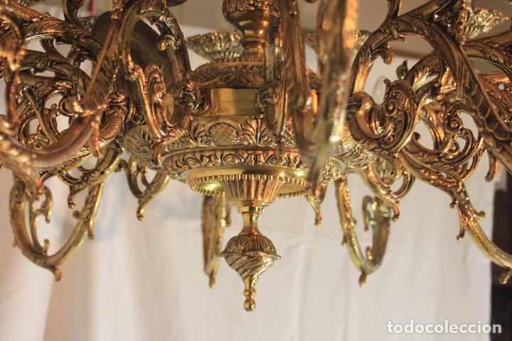 Antig&uuml;edades: LAMPARA BRONCE 24 LUCES - Foto 7