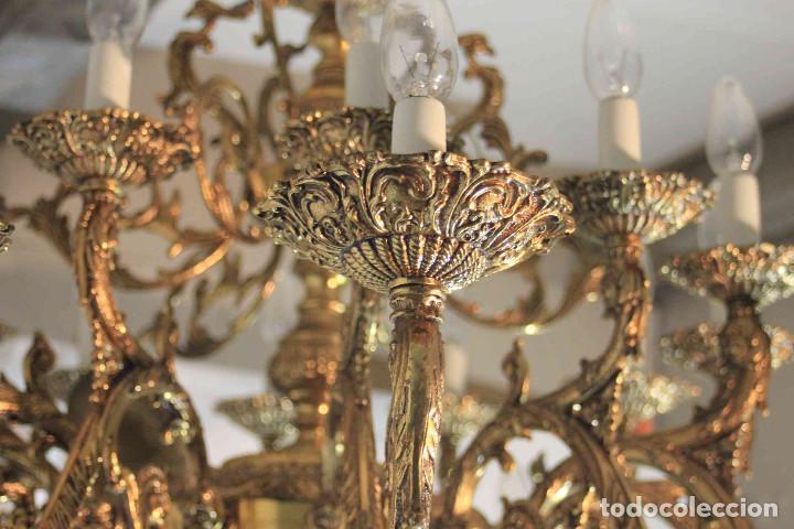 Antig&uuml;edades: LAMPARA BRONCE 24 LUCES - Foto 8
