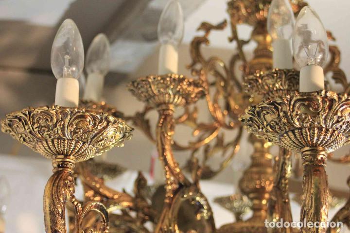 Antig&uuml;edades: LAMPARA BRONCE 24 LUCES - Foto 9