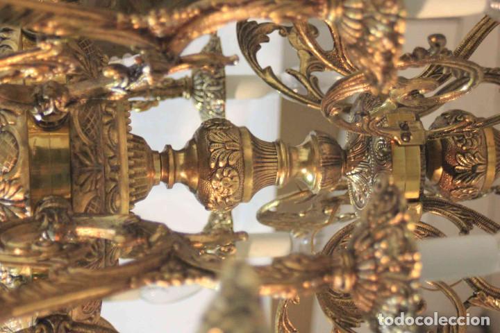 Antig&uuml;edades: LAMPARA BRONCE 24 LUCES - Foto 14