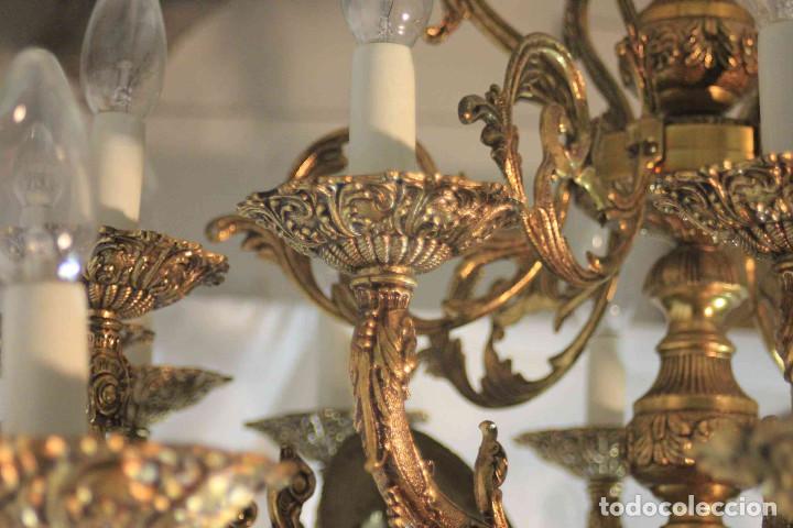 Antig&uuml;edades: LAMPARA BRONCE 24 LUCES - Foto 15