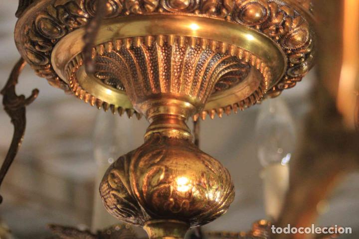 Antig&uuml;edades: LAMPARA BRONCE 30 LUCES - Foto 4