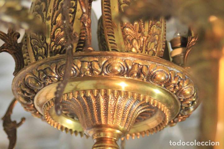 Antig&uuml;edades: LAMPARA BRONCE 30 LUCES - Foto 5