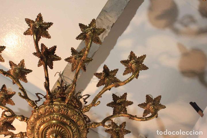 Antig&uuml;edades: LAMPARA BRONCE 30 LUCES - Foto 9