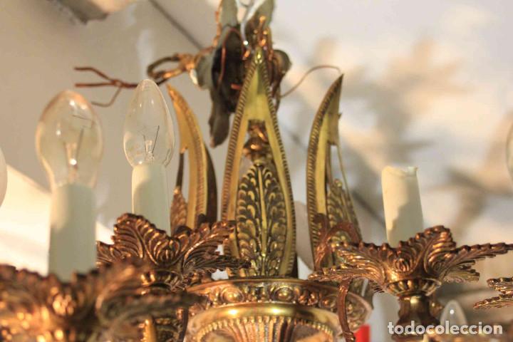 Antig&uuml;edades: LAMPARA BRONCE 30 LUCES - Foto 12