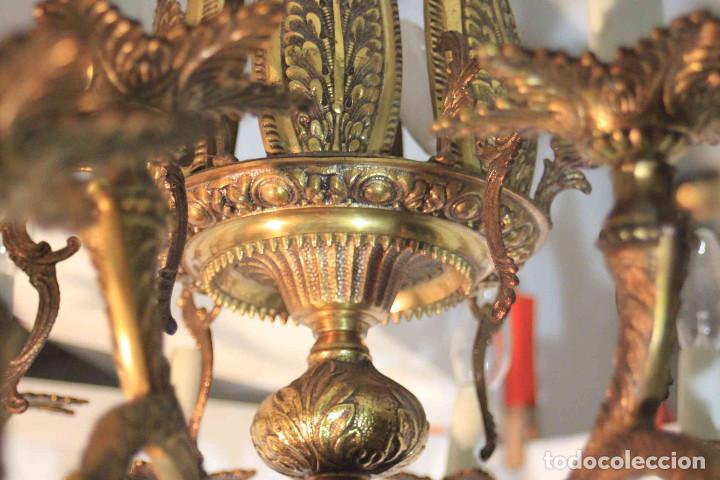 Antig&uuml;edades: LAMPARA BRONCE 30 LUCES - Foto 13