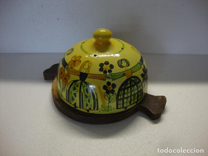 Antig&uuml;edades: QUESERA CERAMICA Y MADERA - Foto 4