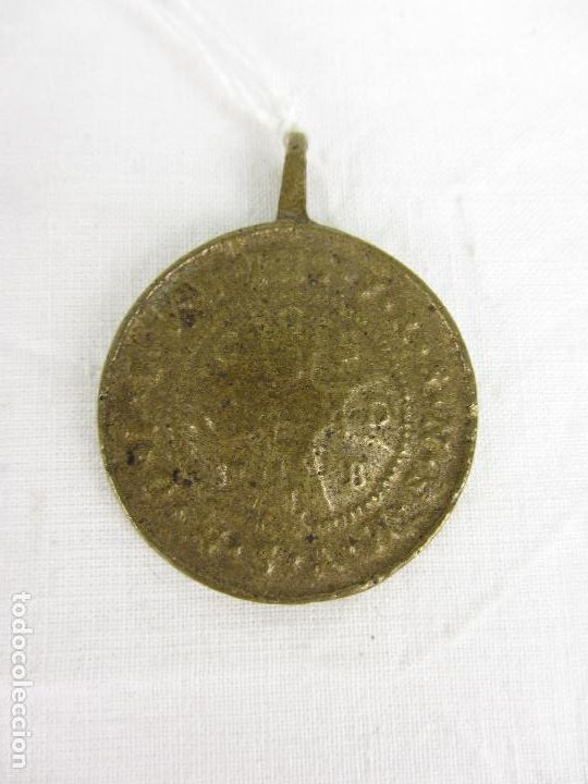 Antig&uuml;edades: Medalla religiosa devota, del siglo XIX - Foto 1