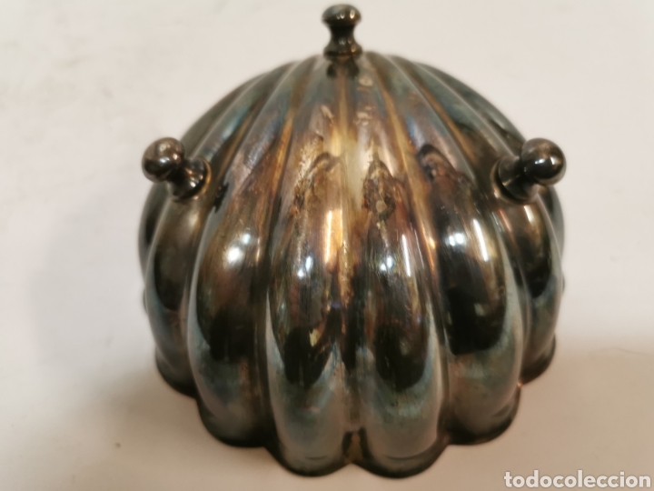 Antig&uuml;edades: Recipiente metal plateado - Foto 4