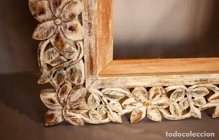 Antig&uuml;edades: MARCO DE MADERA LABRADA. - Foto 6