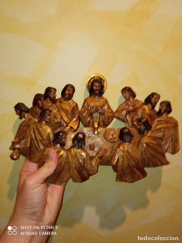 Antig&uuml;edades: Talla Santa Cena en Madera. - Foto 1