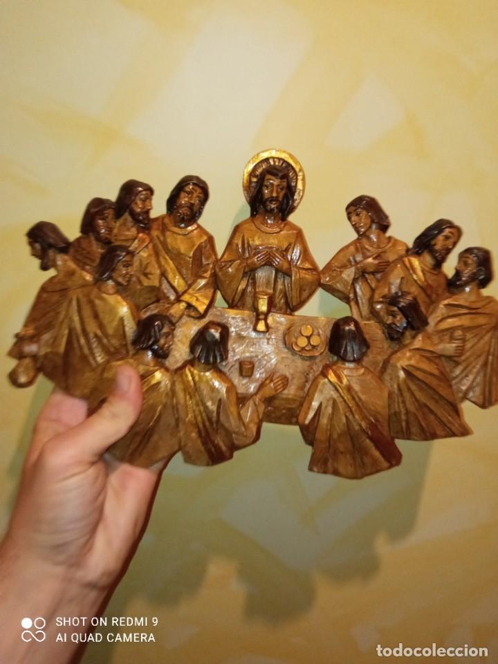 Antig&uuml;edades: Talla Santa Cena en Madera. - Foto 2