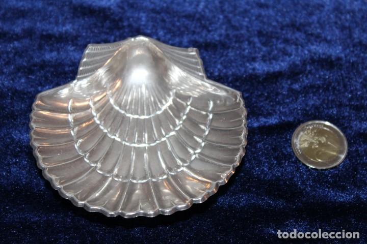 Antig&uuml;edades: BANDEJA PEQUENA CONCHA DE PLATA CONTRASTADA - Foto 4