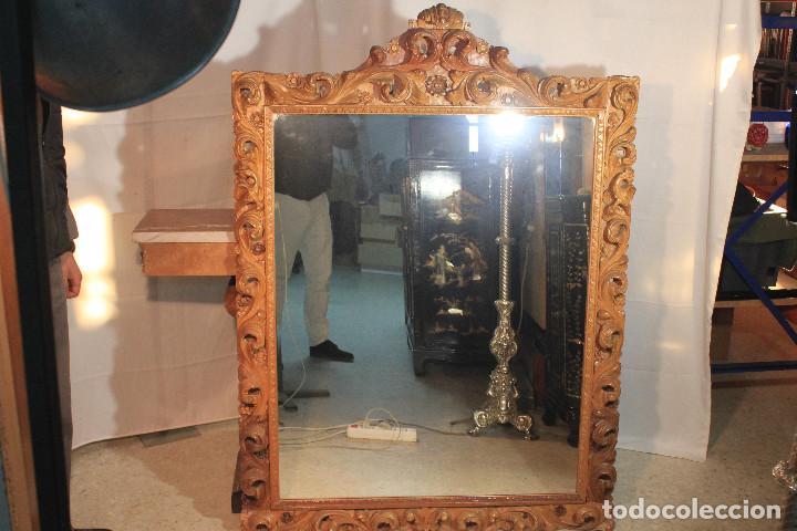 Antig&uuml;edades: ESPEJO TALLA COPETE - Foto 1