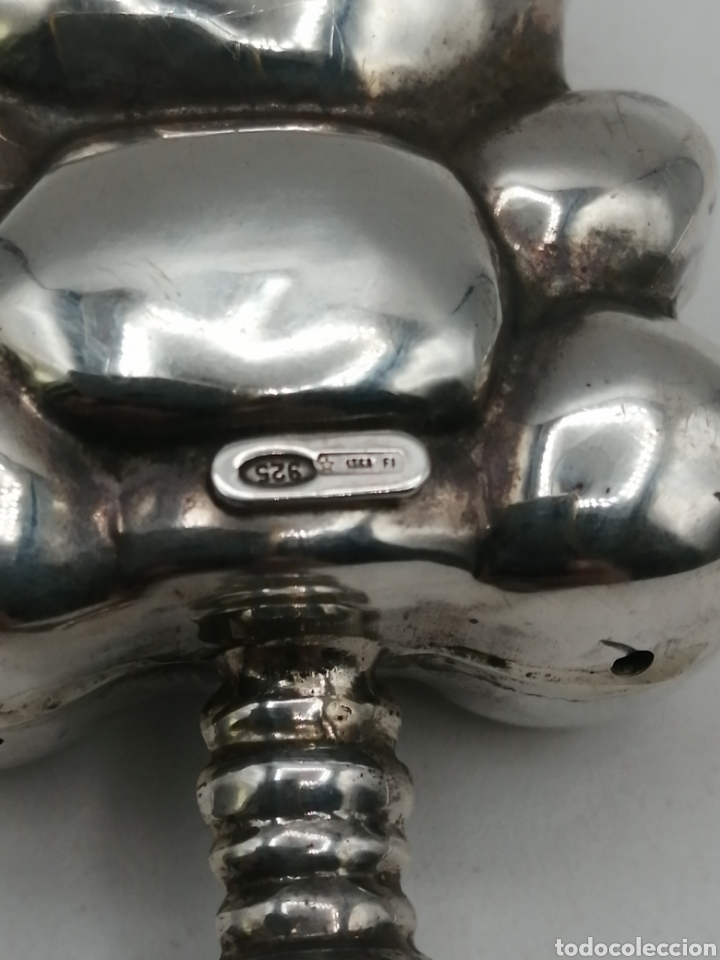Antig&uuml;edades: Sonajero plata de ley. Osito - Foto 6