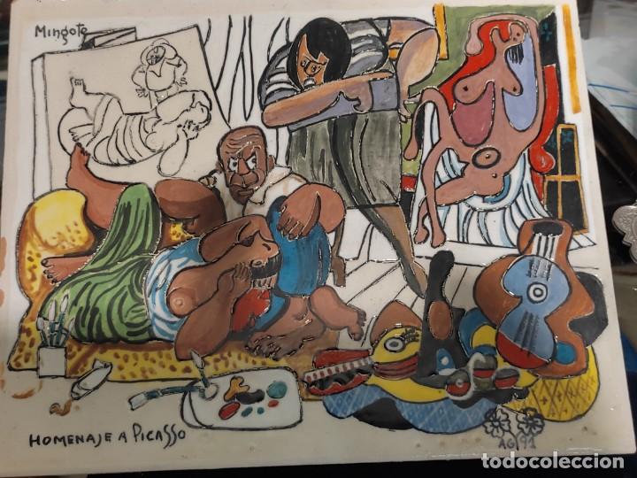 Antig&uuml;edades: MINGOTE AZULEJO HOMENAJE A PICASSO - Foto 3