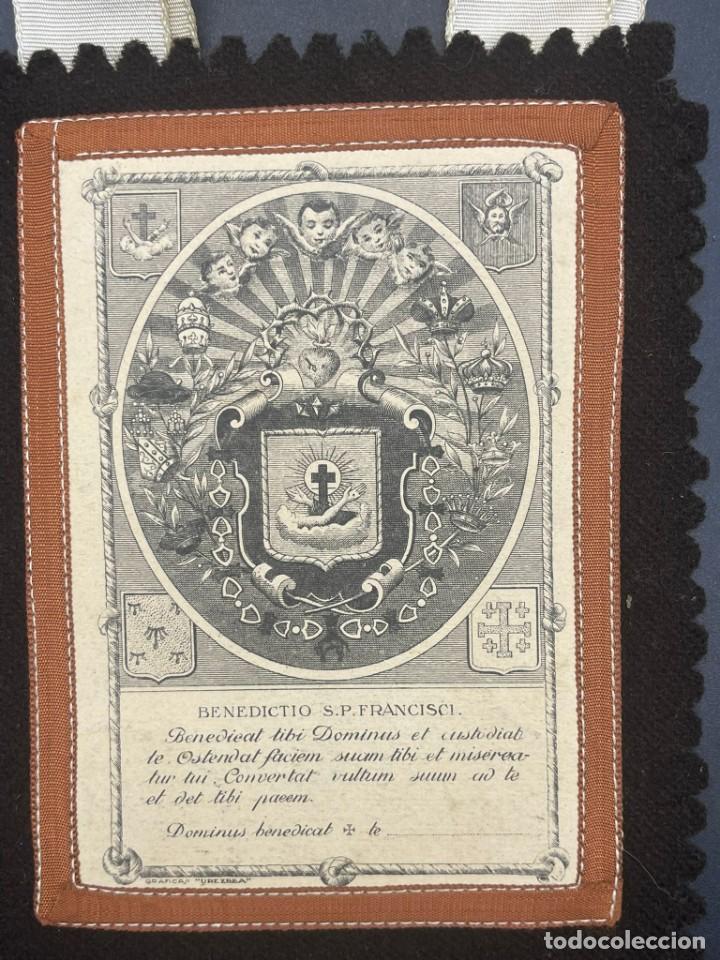 Antig&uuml;edades: ESCAPULARIO EN TELA BENEDICTIO S.P. FRANCISCI - Foto 10
