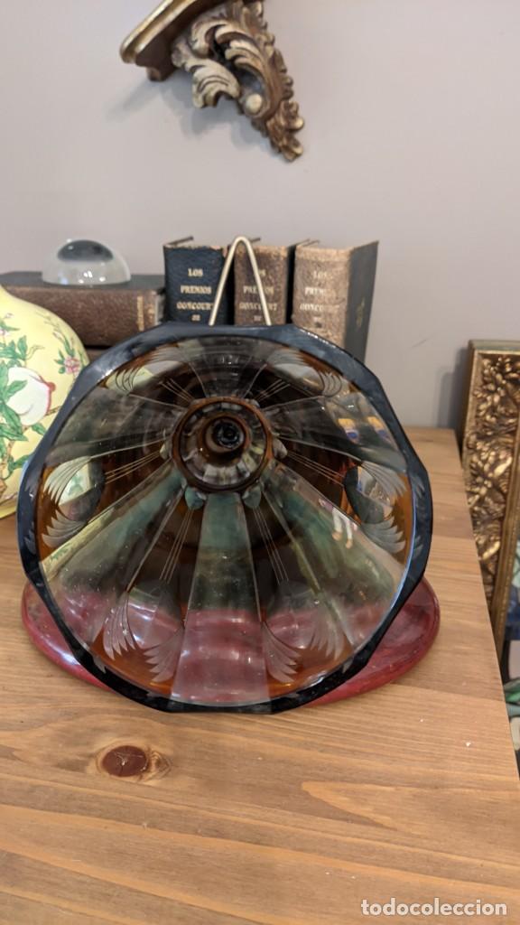 Antig&uuml;edades: BOHEMIA JARR&Oacute;N FLORERO CRISTAL - Foto 6