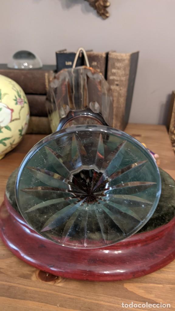 Antig&uuml;edades: BOHEMIA JARR&Oacute;N FLORERO CRISTAL - Foto 7