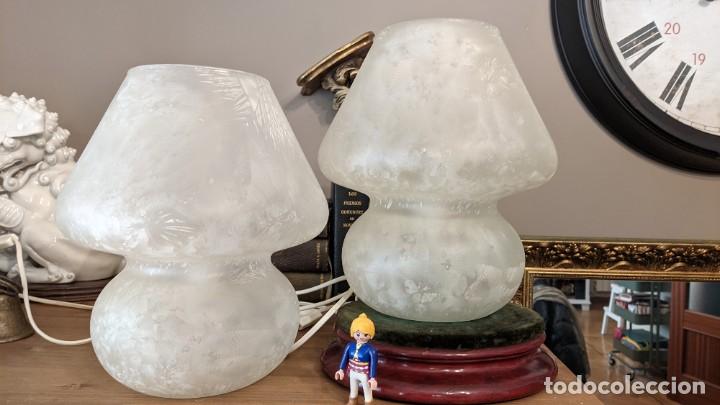Antig&uuml;edades: MURANO PAREJA DE L&Aacute;MPARAS SETA - Foto 1
