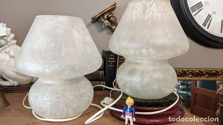 Antig&uuml;edades: MURANO PAREJA DE L&Aacute;MPARAS SETA - Foto 7