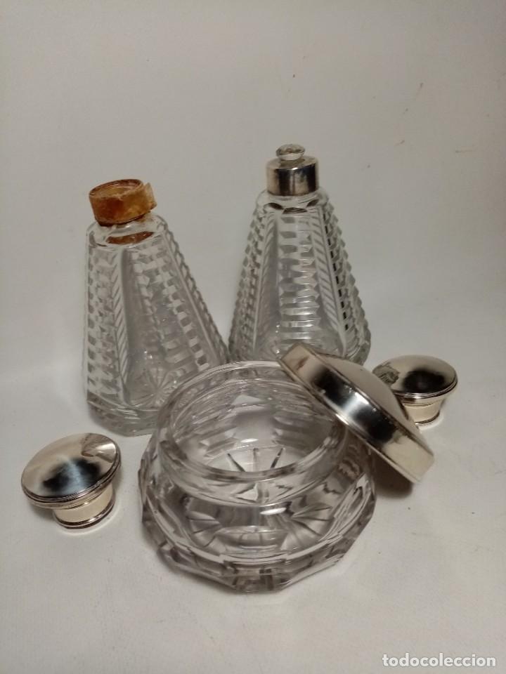 Antig&uuml;edades: juego de tocador Plata contrastada- - Foto 2