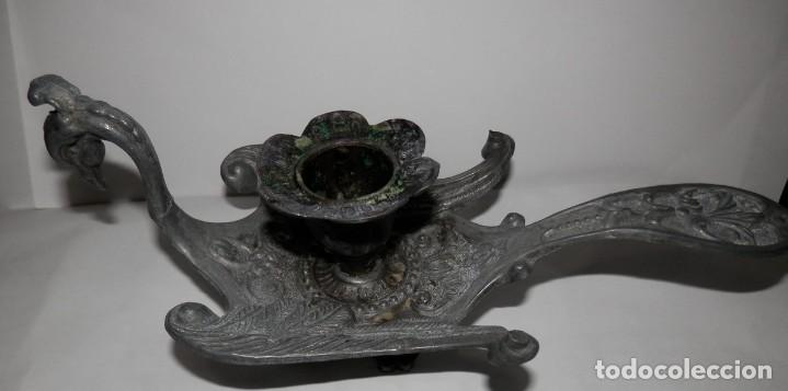 Antig&uuml;edades: ANTIGUO CANDELABRO PORTA VELAS - Foto 4