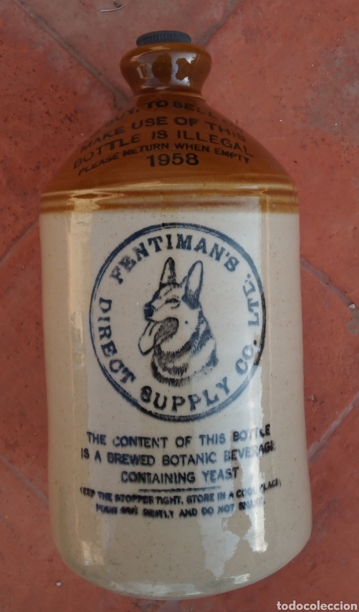 Antiguidades: Espectacular garrafa de whisky Fentimans,hecha en porcelana de Pearson of Chesterfield Inglaterra