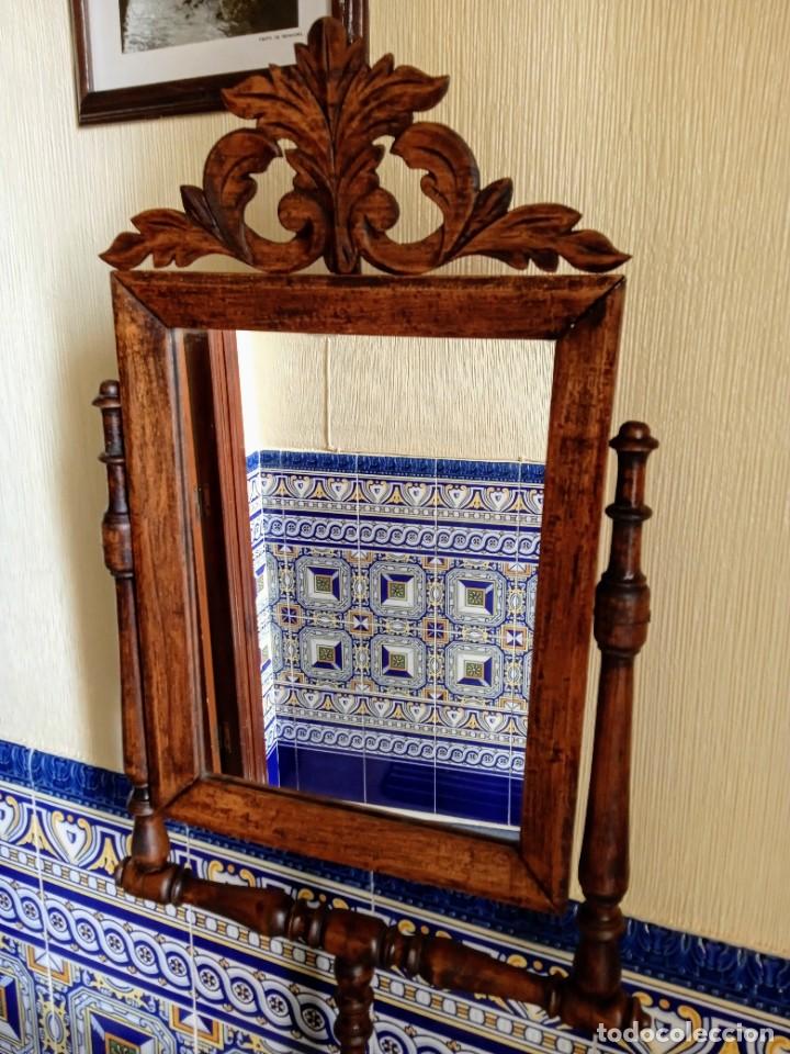 Antig&uuml;edades: Palanganero antiguo de madera - Foto 2