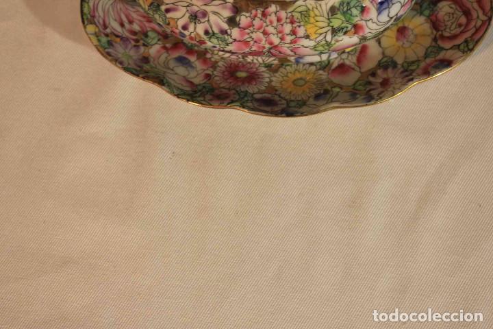 Antig&uuml;edades: SALSERA CON BANDEJA MIL FLORES - Foto 4