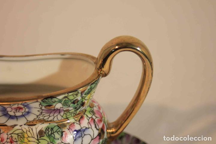 Antig&uuml;edades: SALSERA CON BANDEJA MIL FLORES - Foto 7