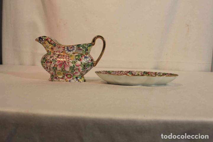 Antig&uuml;edades: SALSERA CON BANDEJA MIL FLORES - Foto 9