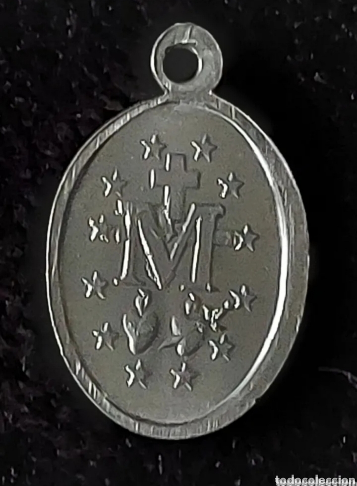 Antig&uuml;edades: Medalla de la Milagrosa en aluminio. - Foto 2