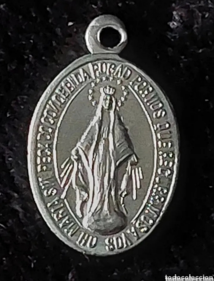 Antig&uuml;edades: Medalla de la Milagrosa en aluminio. - Foto 1