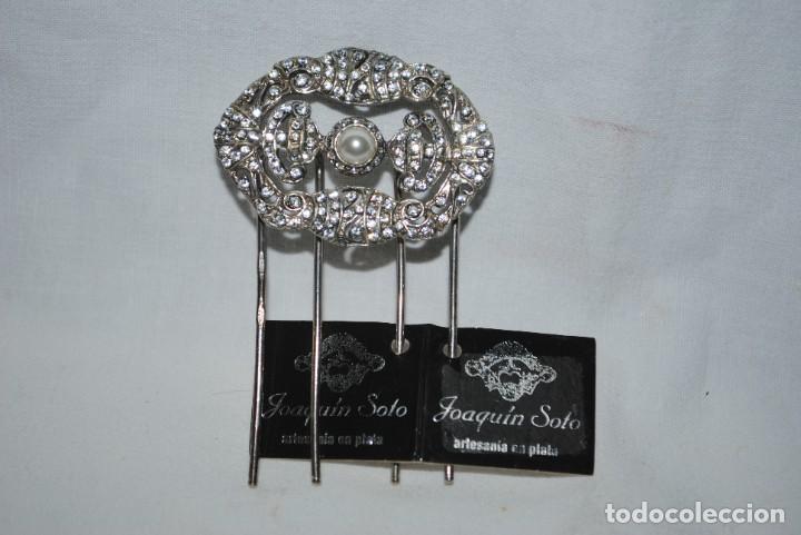 Antig&uuml;edades: PEINETA DE PLATA Y PIEDRAS . - Foto 2