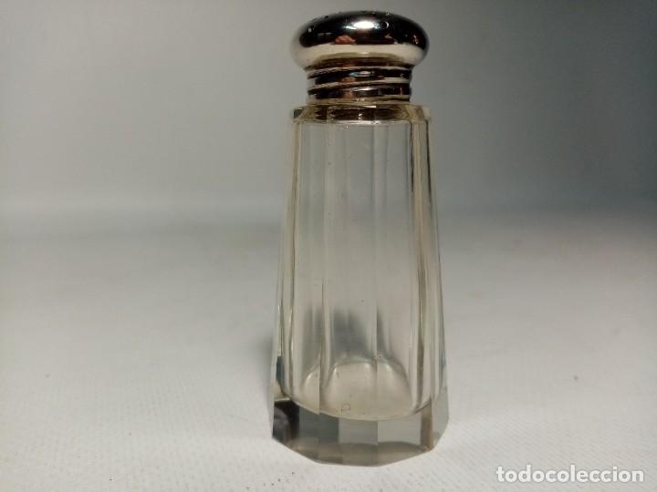 Antig&uuml;edades: salero cristal y plata- - Foto 2